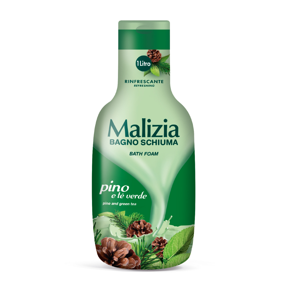 MALIZIA BATH FOAM PINE& GREEN TEA 1000ML