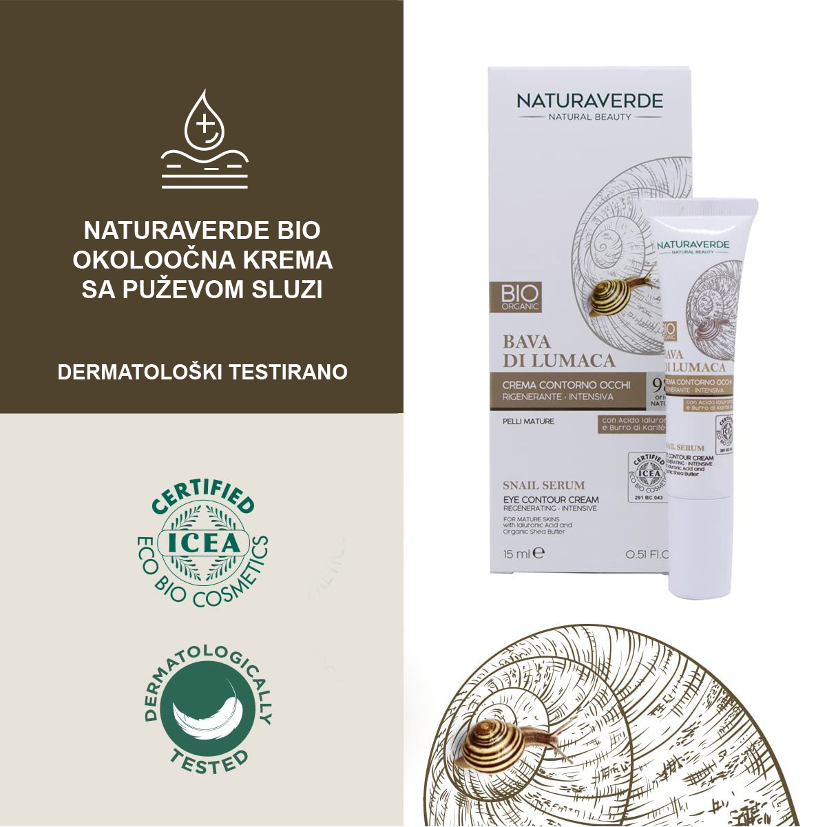 BAVA DI LUMACA NATURAVERDE KREMA ZA USNE I OCI